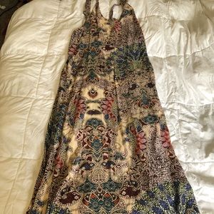 Mosaic Open Back Maxi Dress